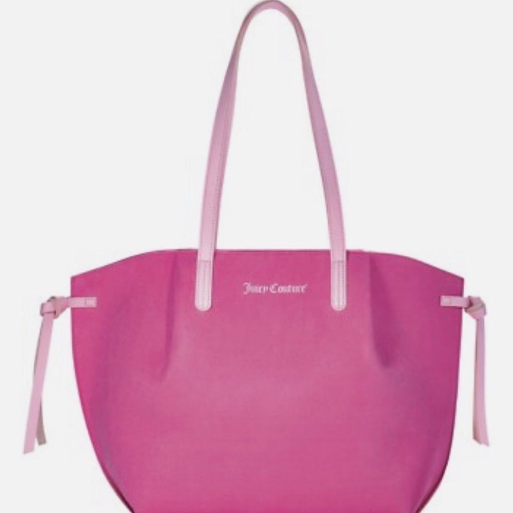 Juicy Couture Hot Pink Tote with Light Pink Straps